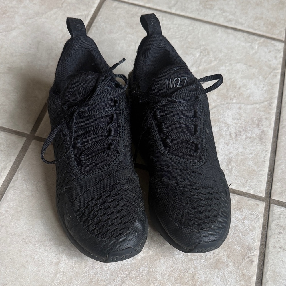 Nike Black Knit Air Max 270 Big Kid’s Sneakers